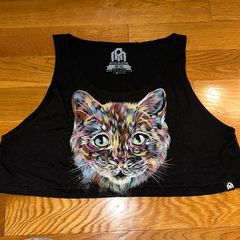 Into the AM: rainbow rave cat crop top